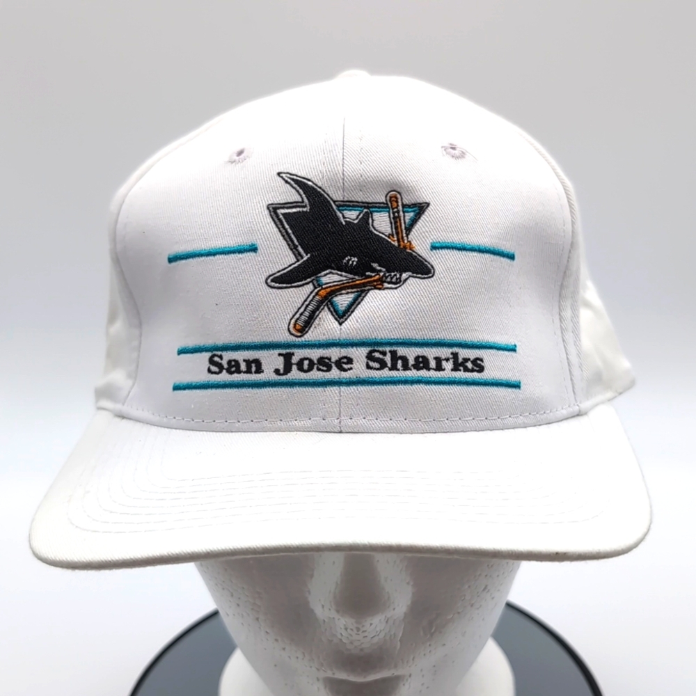 The Game| NWT Vintage NHL San Jose Sharks White Sports Cap Snap Back